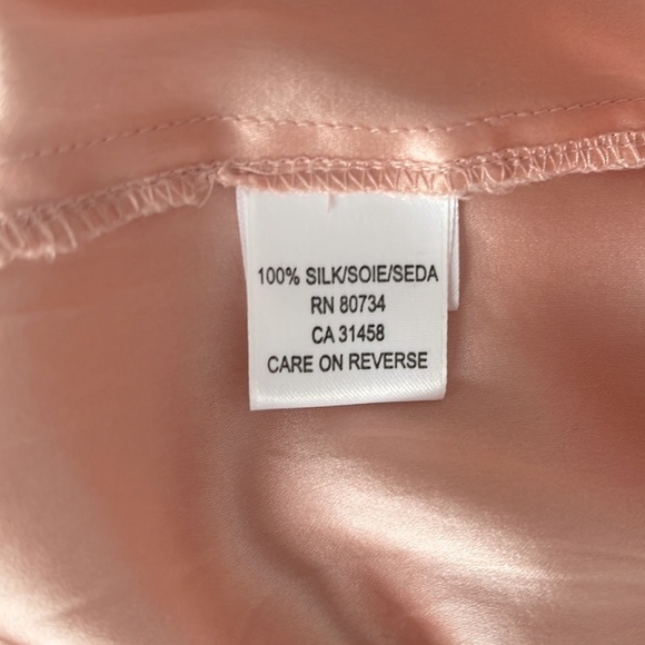 BCBGMaxAzria 100% Silk Dress Antique Blush - Picture 11 of 12